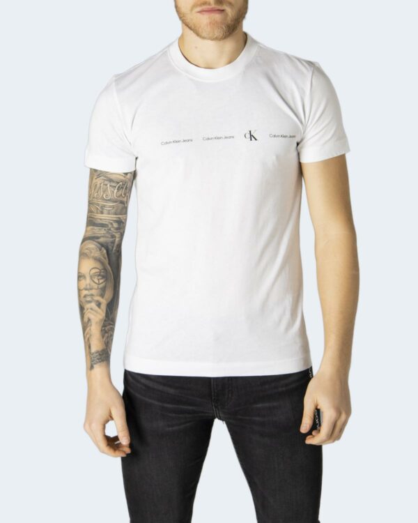 T-shirt Calvin Klein Jeans REPEAT LOGO TEE Bianco - Foto 1
