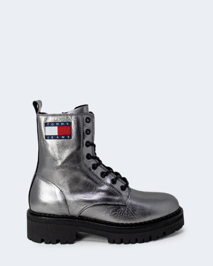 Anfibi Tommy Hilfiger METALLIC LACE UP BOOT Argento – 86344