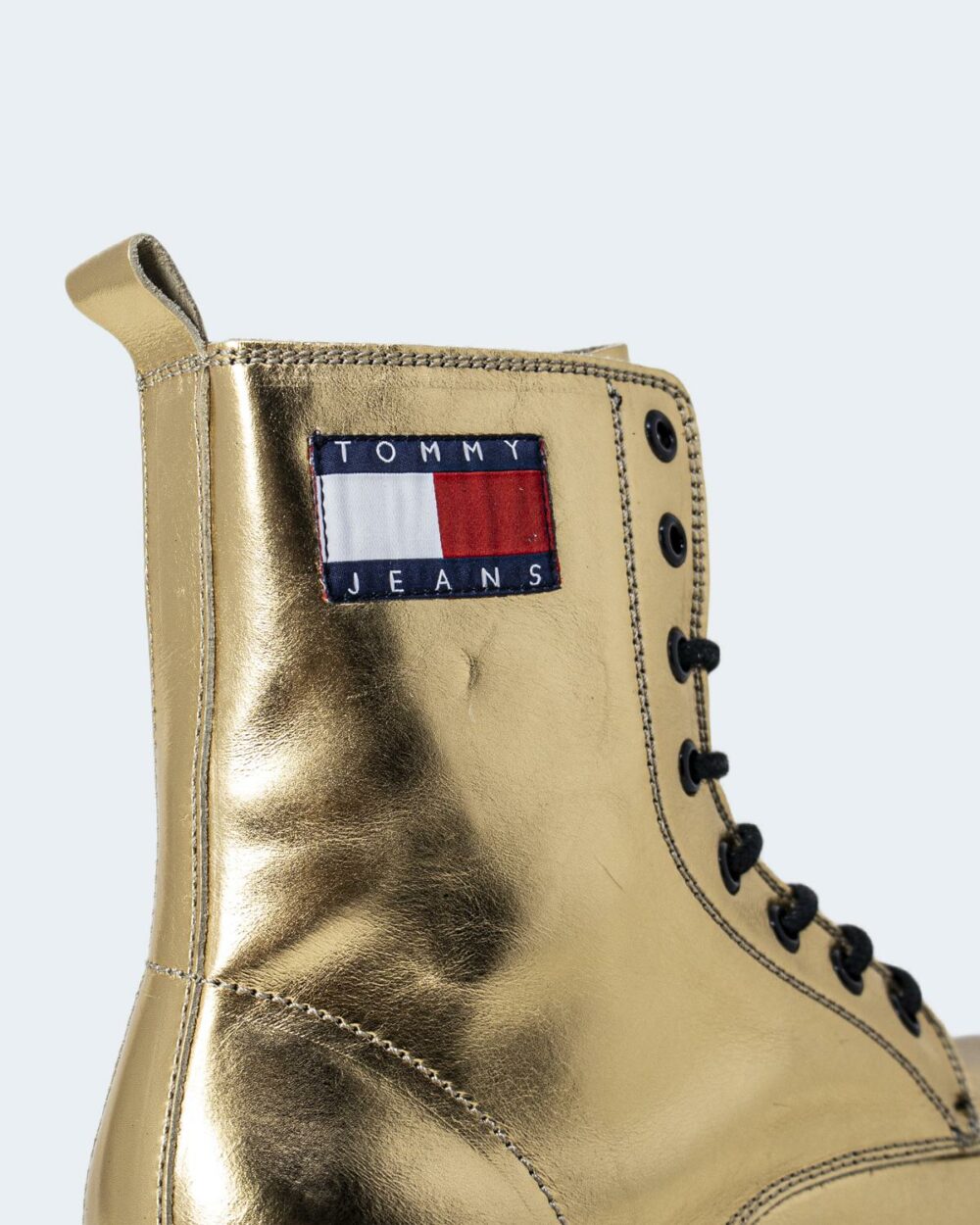Anfibi Tommy Hilfiger Jeans METALLIC LACE UP BOOT Oro - Foto 4