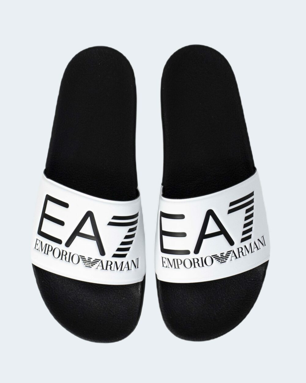 Ciabatte con fascia EA7 LOGO Black-White - Foto 2
