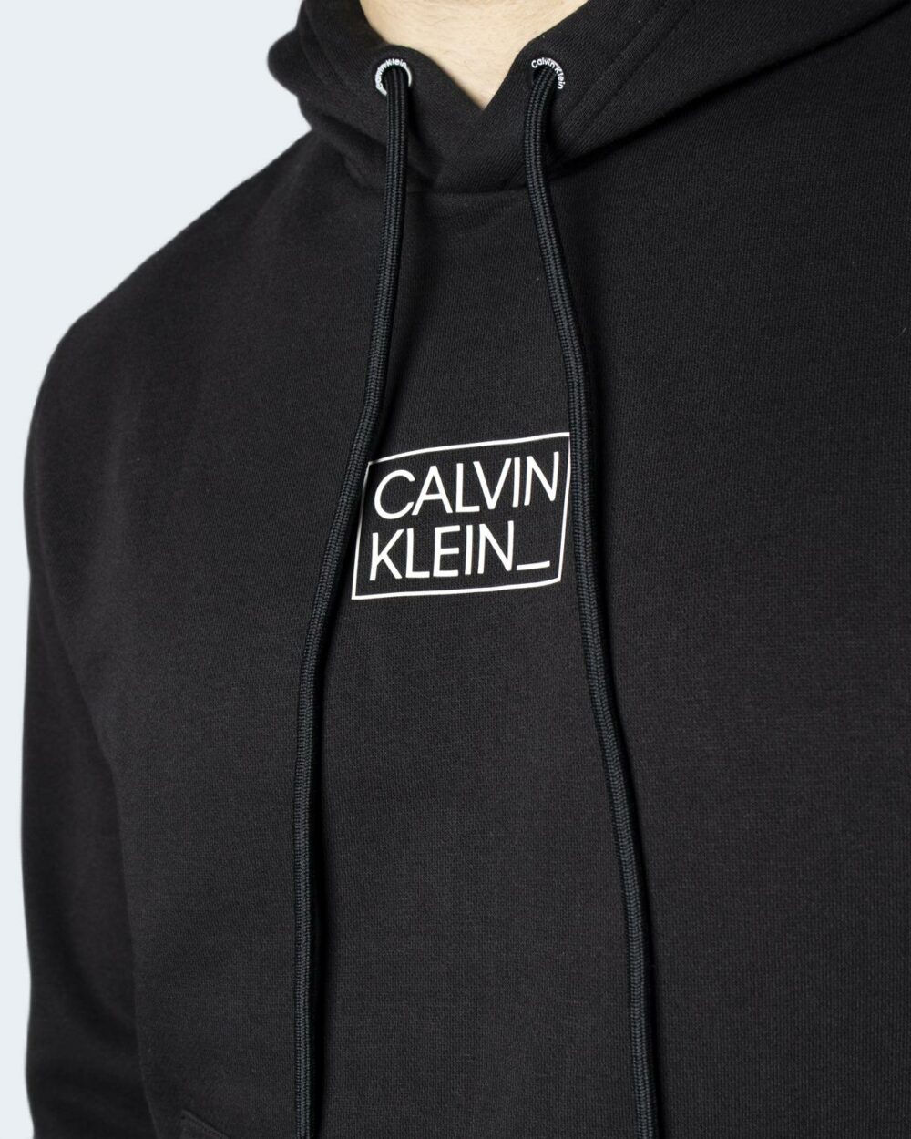 Felpa con cappuccio Calvin Klein Jeans SMALL BOX LOGO HOODIE Nero - Foto 3