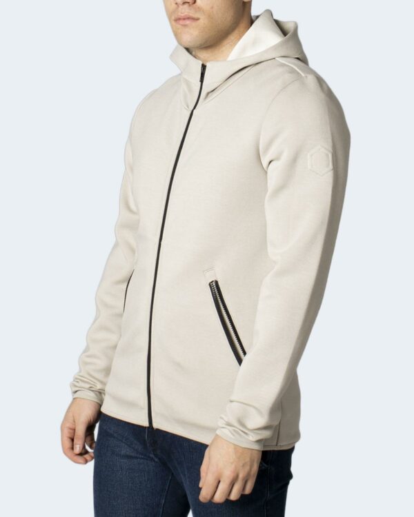 Giacchetto Hox DOUBLE JERSEY HOODED FULL ZIP Grigio - Foto 2