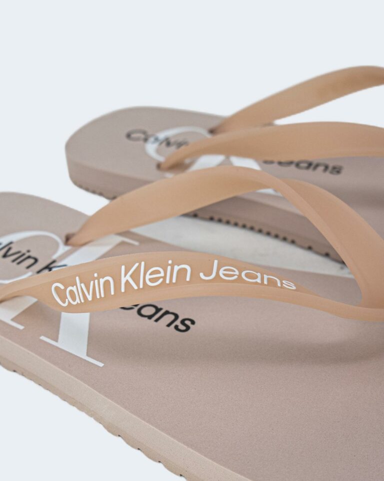 Infradito Calvin Klein Jeans BEACH SANDAL MONOGRA Rosa - Foto 3