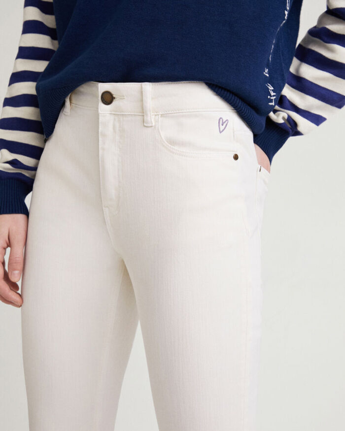 Jeans skinny Desigual DENIM BASIC CORE Panna – 83032