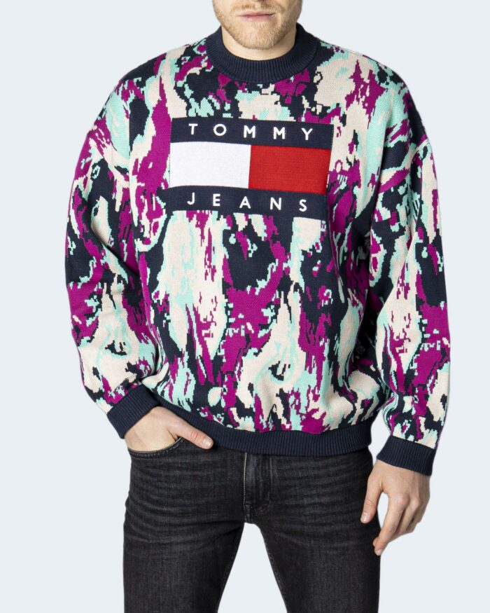 Maglione Tommy Hilfiger TJM TOMMY FLAG CAMO SWEATHER Fuxia – 86737