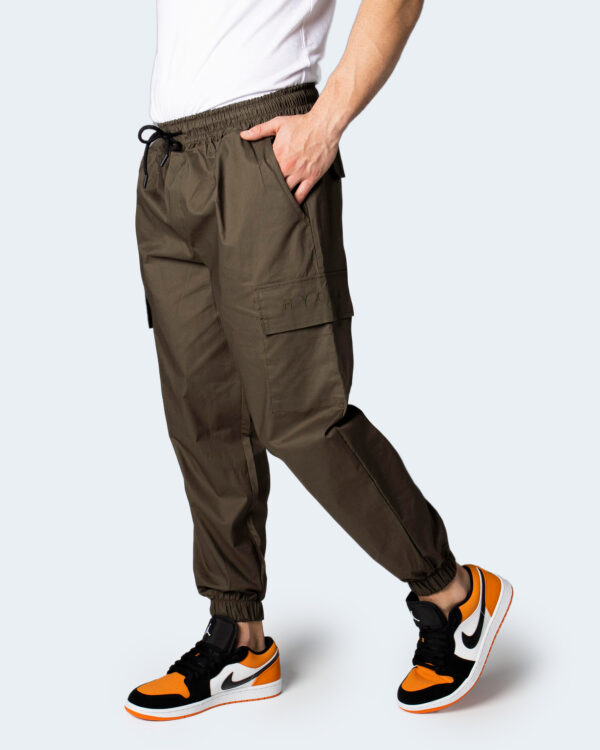 Pantaloni con cavallo basso Hydra Clothing CARGO Verde Scuro - Foto 1