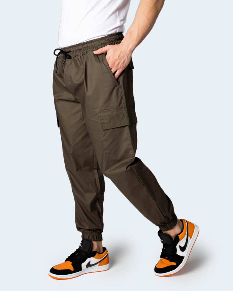 Pantaloni con cavallo basso Hydra Clothing CARGO Verde Scuro - Foto 2