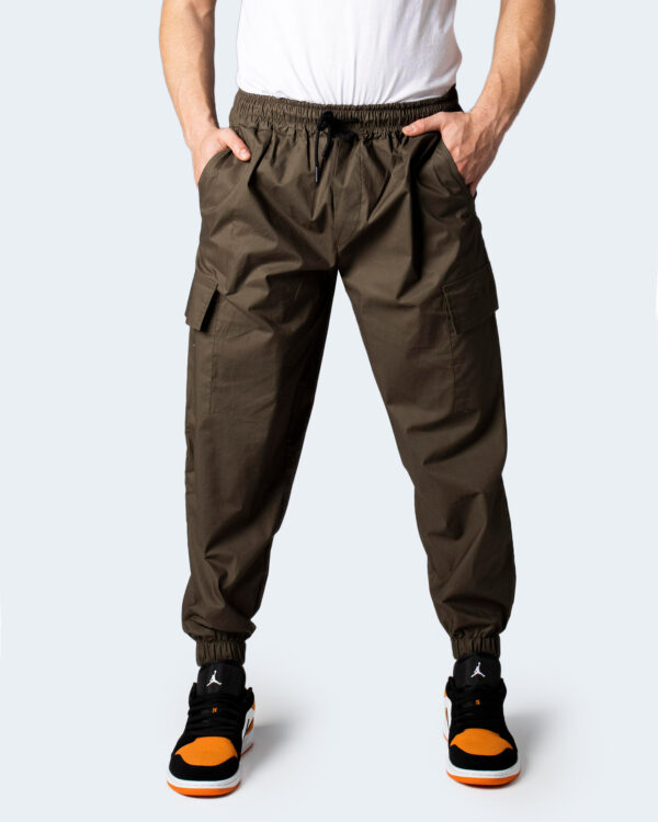 Pantaloni con cavallo basso Hydra Clothing CARGO Verde Scuro - Foto 4