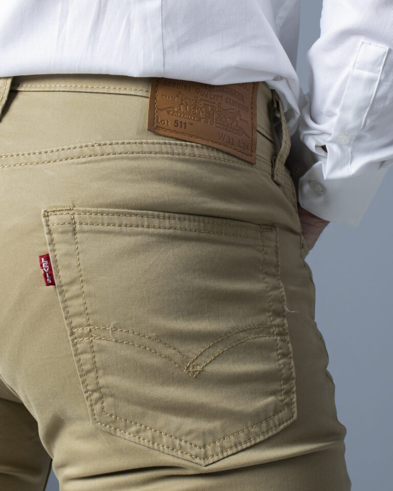 Pantaloni slim Levi's® 511™ SLIM - HARVEST GOLD SUEDED Beige - Foto 4