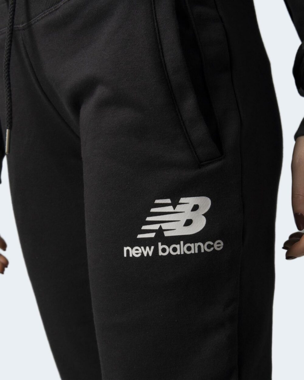 Pantaloni sportivi New Balance ESSENTIALS FT SWEAT PANT Nero - Foto 3