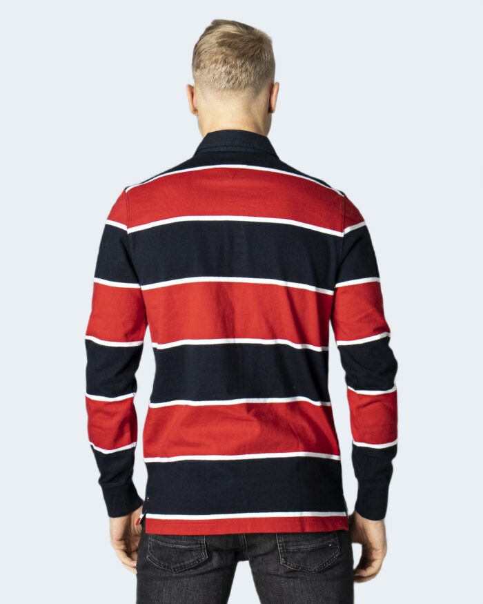 Polo manica lunga Tommy Hilfiger ICONIC BLOCK STRIPE RUGBY Rosso – 86572