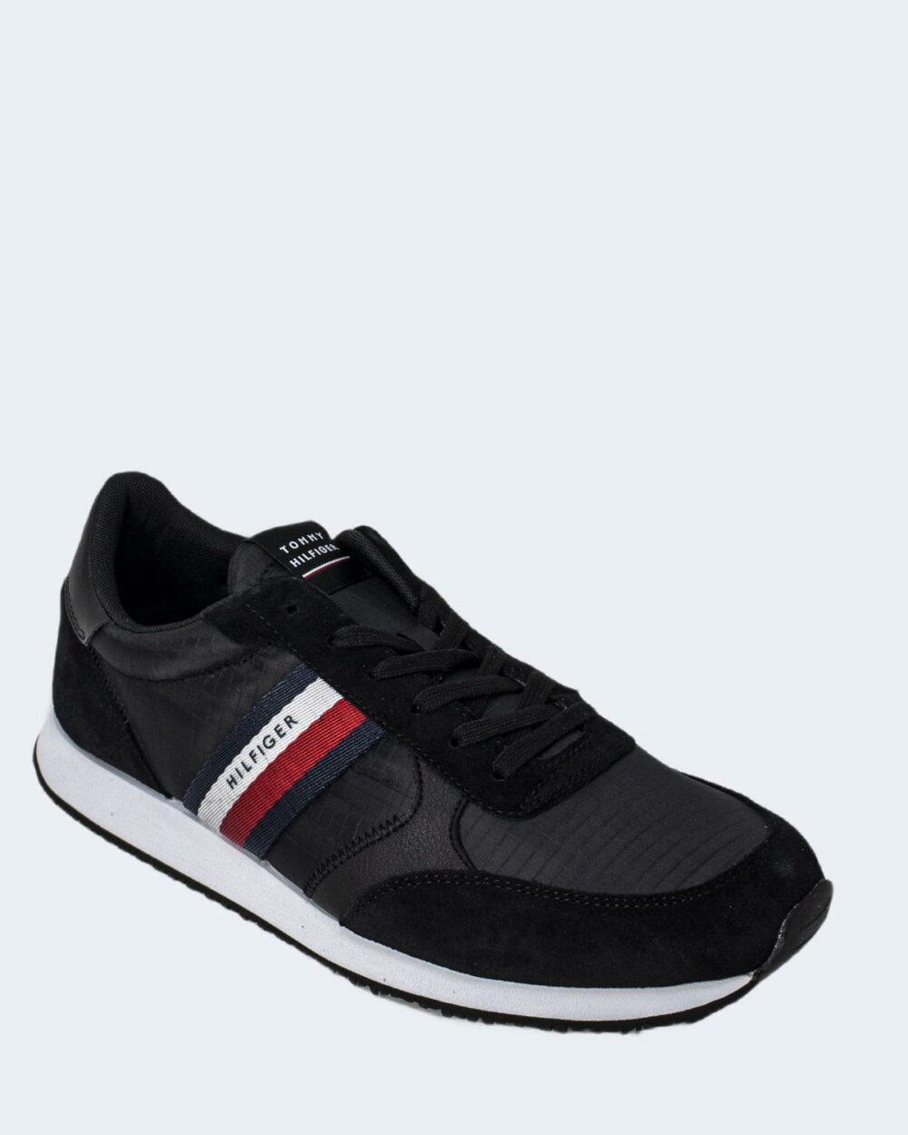 Sneakers Tommy Hilfiger RUNNER LO MIX RIPSTOP Nero - Foto 3
