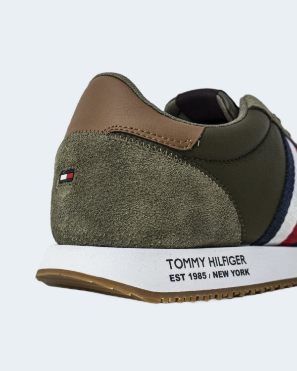Sneakers Tommy Hilfiger RUNNER LO LAETHER MIX Verde Oliva - Foto 4