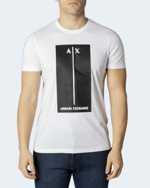 T-shirt Armani Exchange RUBBER LOGO Bianco - Foto 1