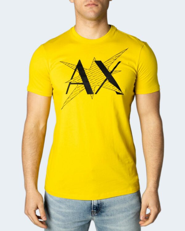 T-shirt Armani Exchange STAMPA LOGO Giallo - Foto 1