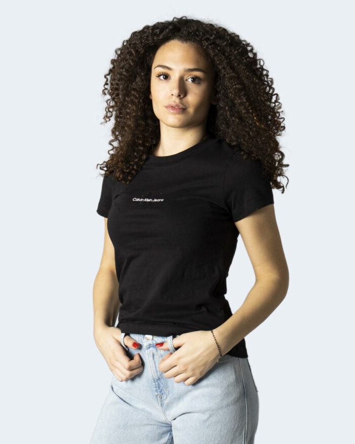 T-shirt Calvin Klein MONOGRAM LOGO SLIM T Black-White – 81072