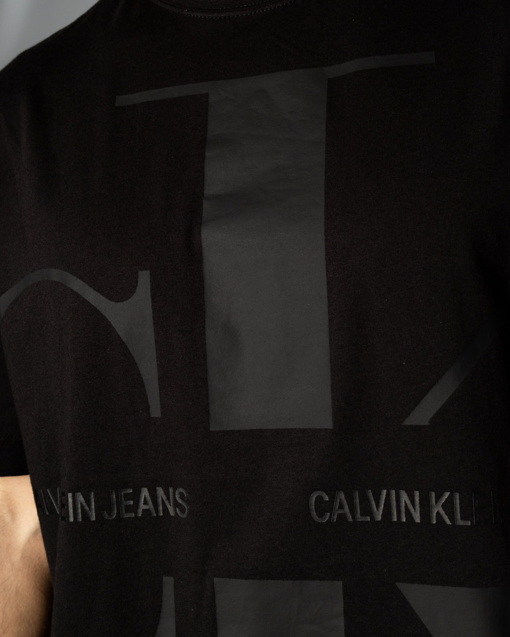 T-shirt Calvin Klein Jeans BOLD MONOGRAM TEE Nero - Foto 3