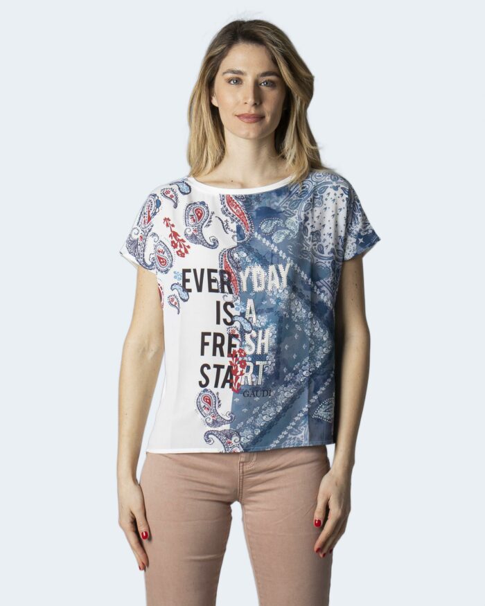 T-shirt Gaudì Jeans FANTASIA PAISLEY Blu Chiaro – 87890