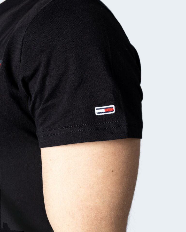 T-shirt Tommy Hilfiger Jeans TJM ESSENTIAL FLAG T Nero - Foto 5