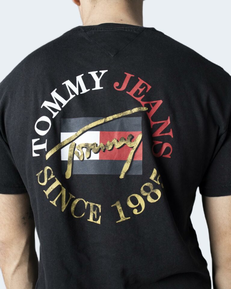 T-shirt Tommy Hilfiger Jeans TJM SS VINTAGE CIRCULAR TEE Nero - Foto 3