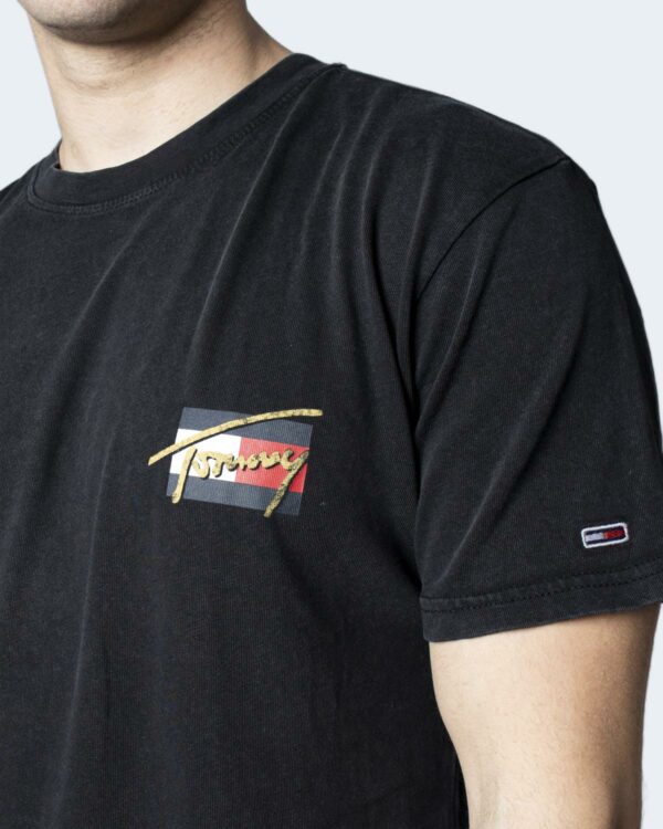T-shirt Tommy Hilfiger Jeans TJM SS VINTAGE CIRCULAR TEE Nero - Foto 4