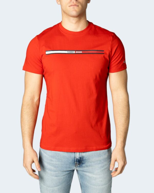 T-shirt Tommy Hilfiger Jeans TJM ESSENTIAL FLAG T Rosso - Foto 1