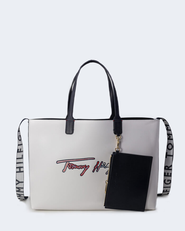 Borsa Tommy Hilfiger ICONIC TOMMY TOTE SIGNATURE Bianco – 89286