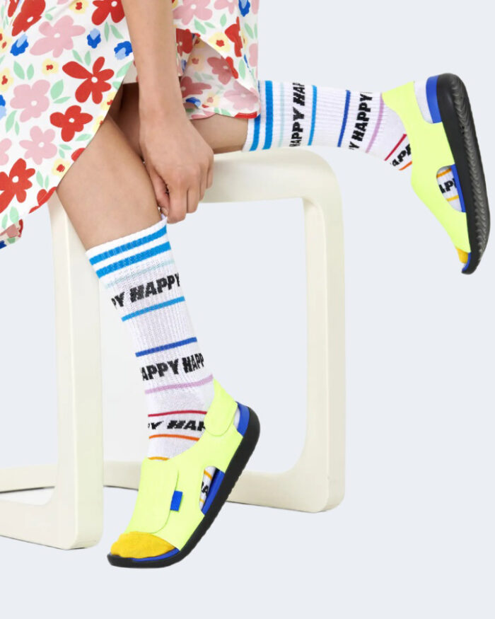Calzini Happy Socks HAPPY LINE THIN CREW SOCK Bianco – 89955