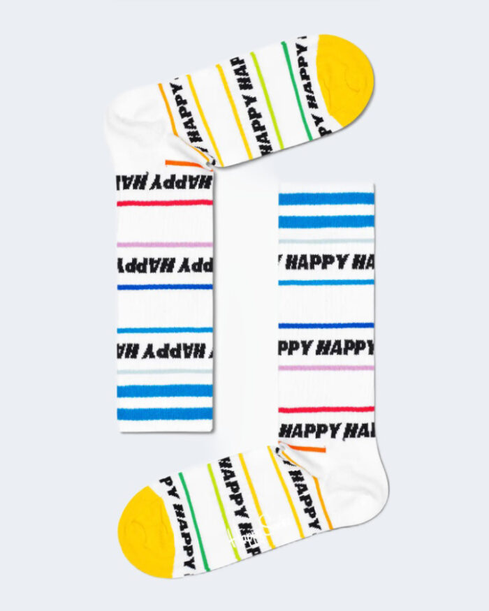 Calzini Happy Socks HAPPY LINE THIN CREW SOCK Bianco – 89955