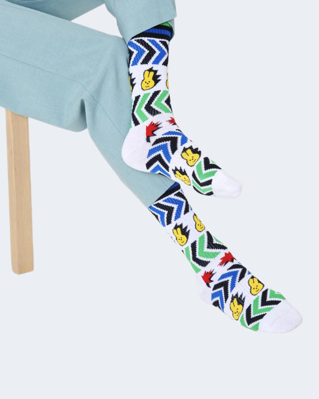 Calzini Happy Socks SPEED THIN CREW SOCK Bianco – 89941