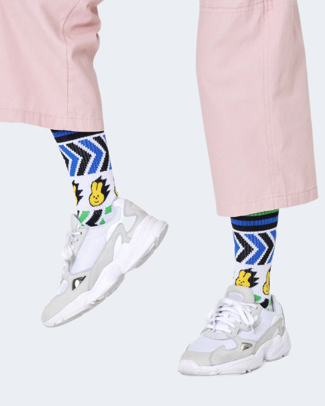 Calzini Happy Socks SPEED THIN CREW SOCK Bianco – 89941