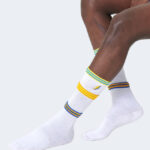 Calzini Lunghi Happy Socks COLORS CUFF THIN CREW SOCK Bianco - Foto 1