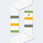 Calzini Lunghi Happy Socks COLORS CUFF THIN CREW SOCK Bianco - Foto 3