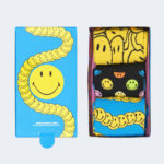 Calzini Lunghi Happy Socks SMILEY 3-PCK GIFT SET Giallo - Foto 1