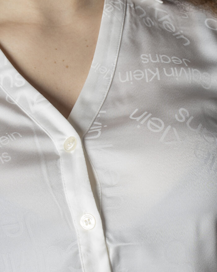 Camicia manica corta Calvin Klein LOGO AOP SHORT SLEEV Bianco – 81148