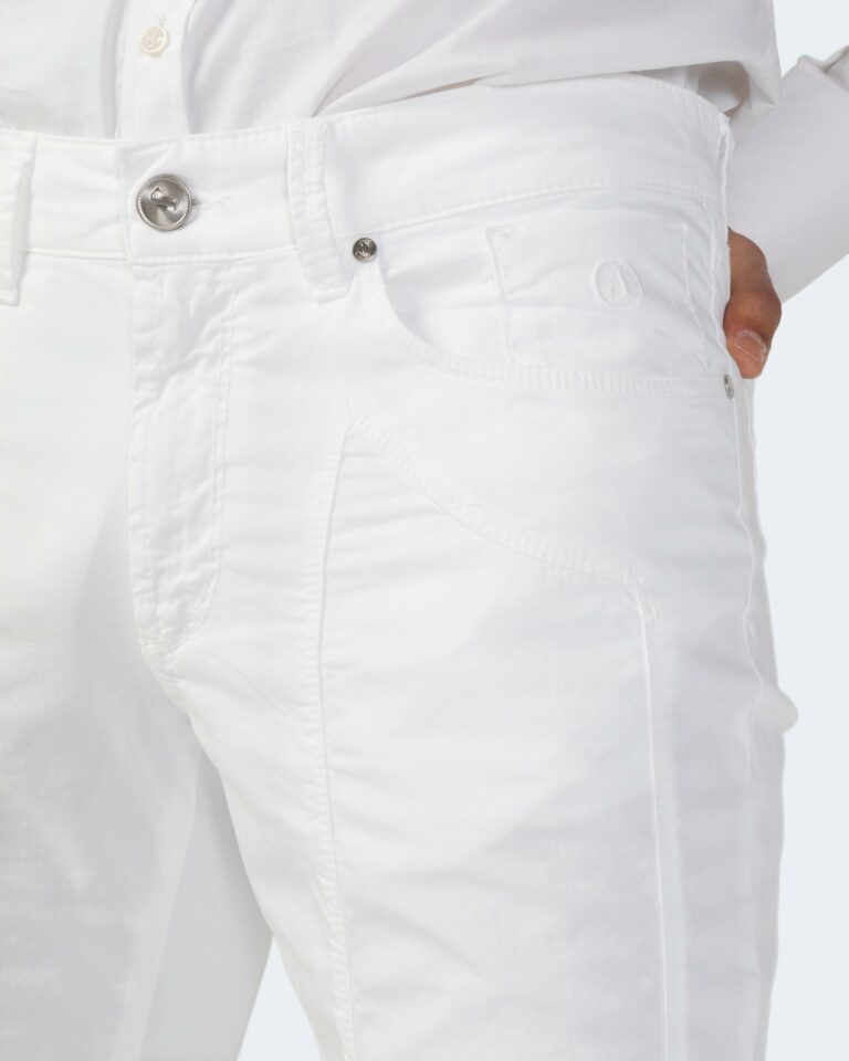 Pantaloni slim Jeckerson DRILL Bianco - Foto 4