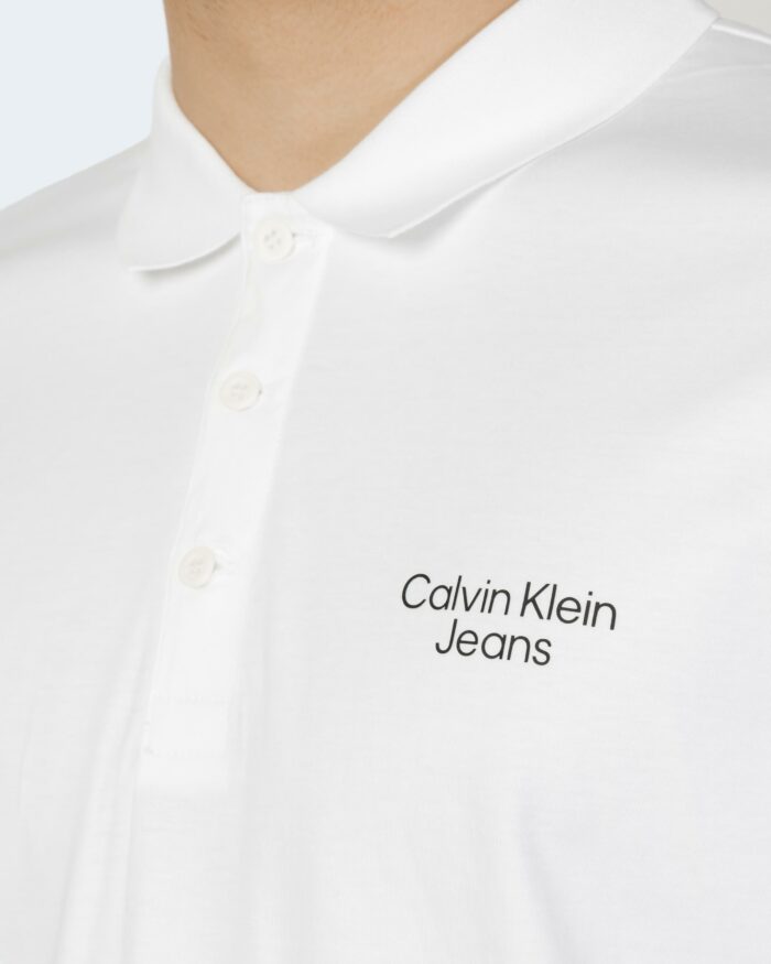 Polo manica corta Calvin Klein STACKED LOGO POLO Bianco – 80920