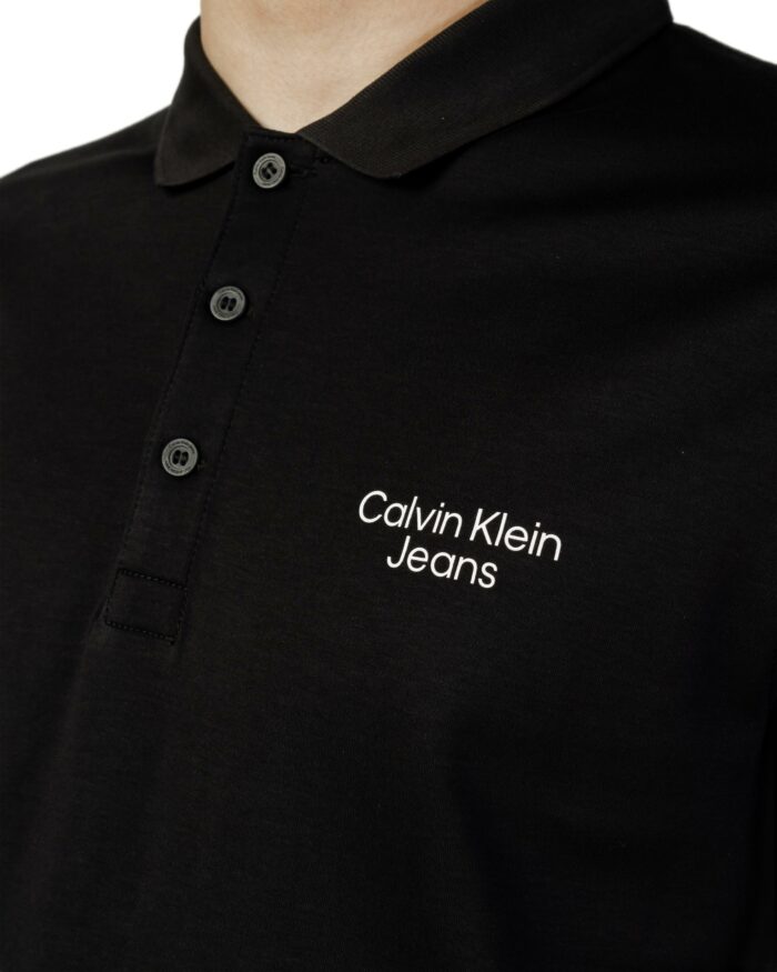 Polo manica corta Calvin Klein STACKED LOGO POLO Nero – 80920