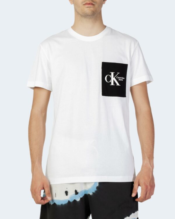 T-shirt Calvin Klein Jeans DYNAMIC CK CONTRAST Bianco - Foto 1