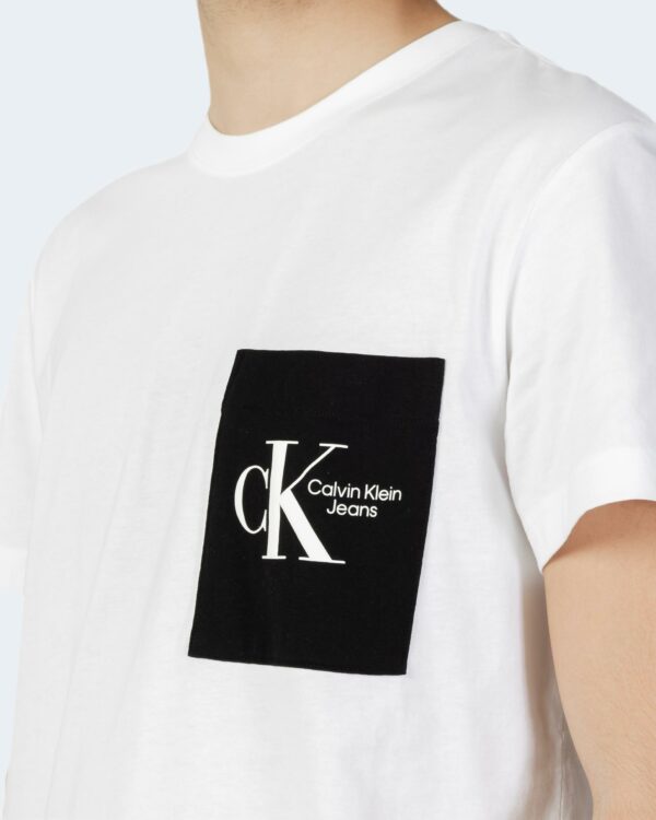 T-shirt Calvin Klein Jeans DYNAMIC CK CONTRAST Bianco - Foto 2