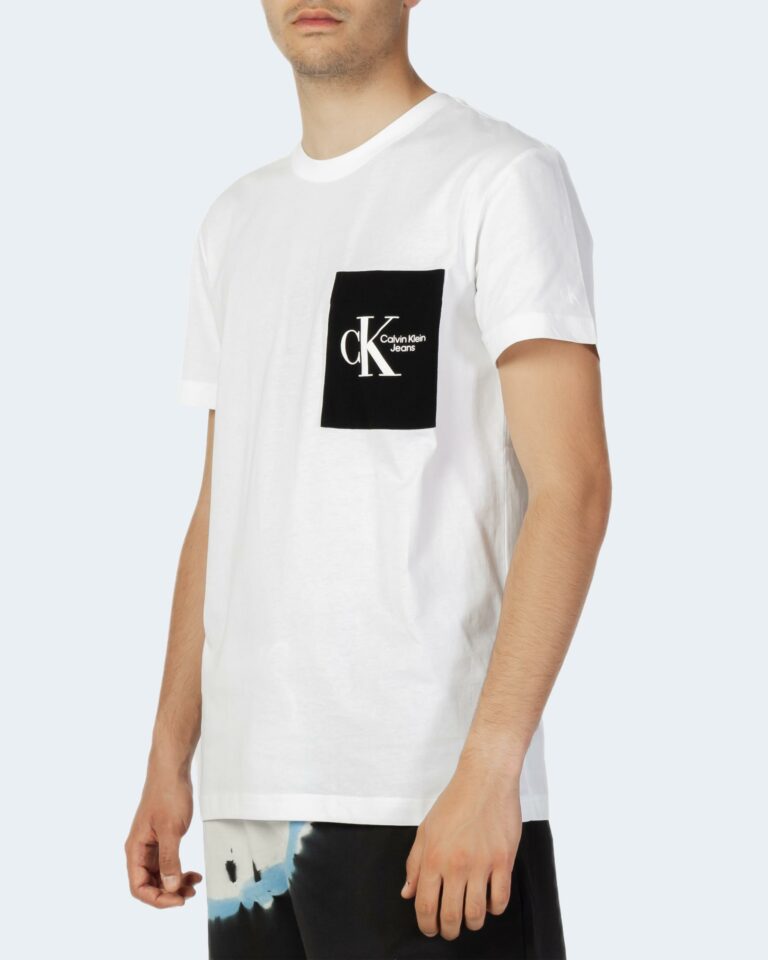 T-shirt Calvin Klein Jeans DYNAMIC CK CONTRAST Bianco - Foto 3