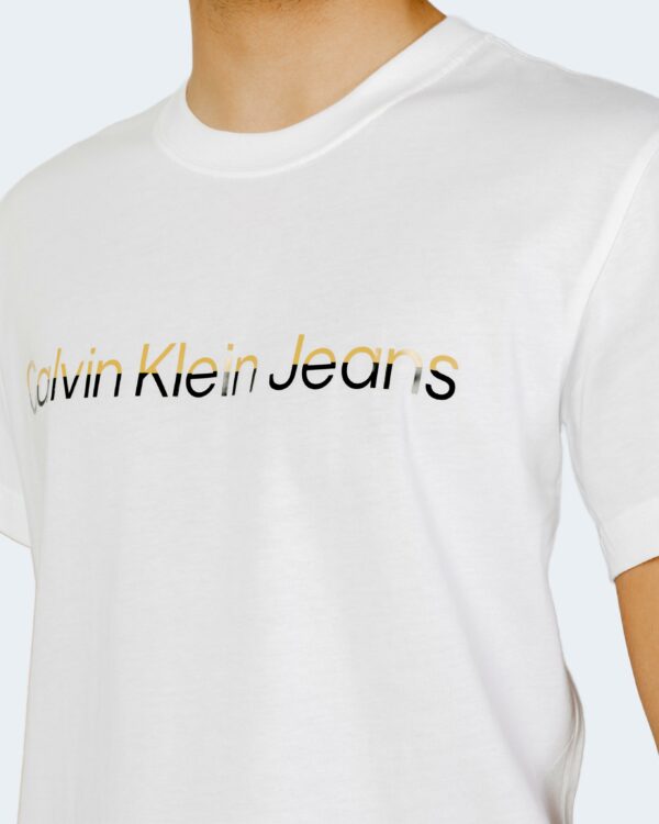 T-shirt Calvin Klein Jeans MIXED INSTITUTIONAL Bianco - Foto 2