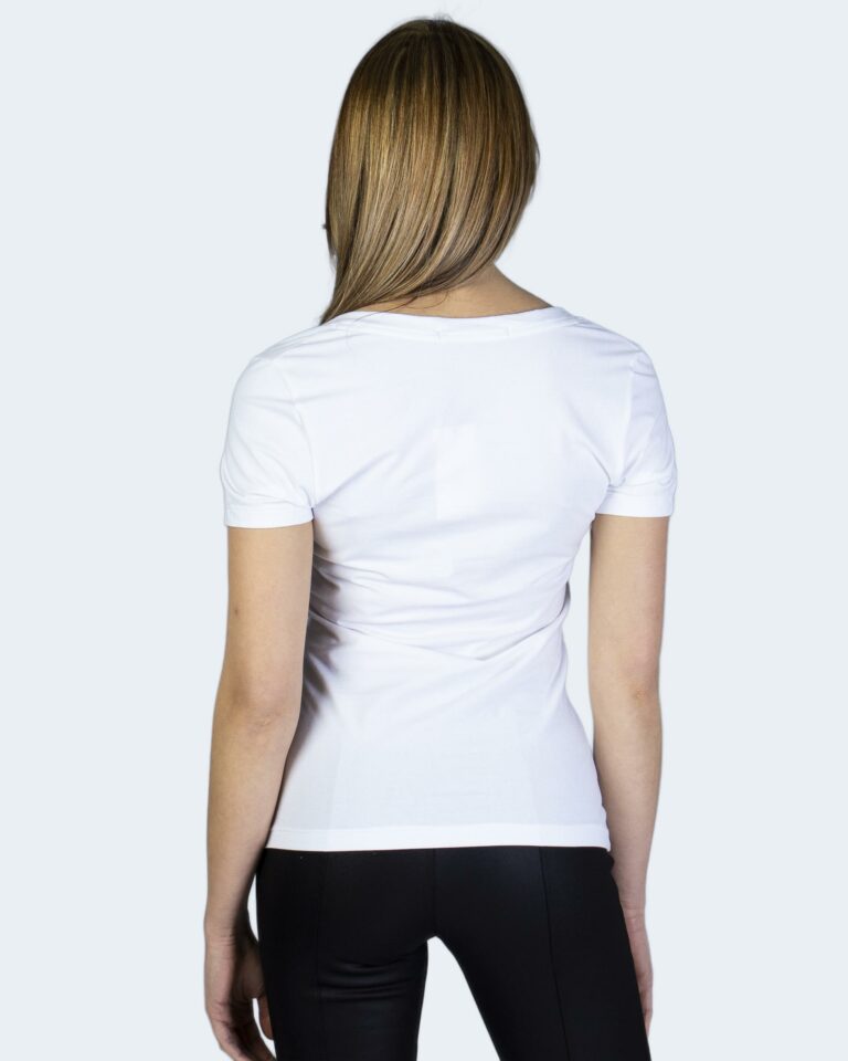 T-shirt Calvin Klein Jeans MONOGRAM LOGO V-NECK Bianco - Foto 3