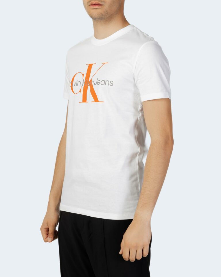 T-shirt Calvin Klein Jeans SEASONAL MONOGRAM TE Bianco - Foto 3