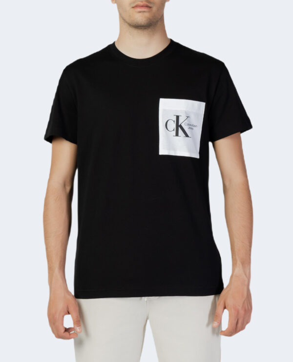 T-shirt Calvin Klein Jeans DYNAMIC CK CONTRAST Nero - Foto 1