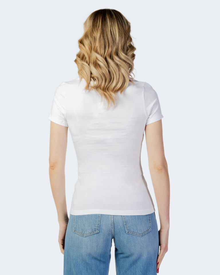 T-shirt Calvin Klein Jeans MONOGRAM LOGO V-NECK Panna - Foto 4