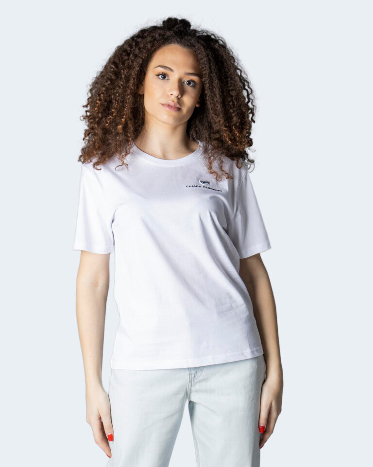 T-shirt CHIARA FERRAGNI 610 LOGO CLASSIC Bianco - Foto 4