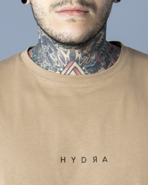 T-shirt Hydra Clothing LOGO PICCOLO CENTRALE Beige - Foto 2