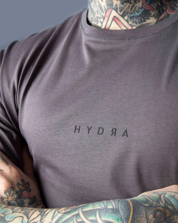 T-shirt Hydra Clothing LOGO PICCOLO CENTRALE Grigio – 86733