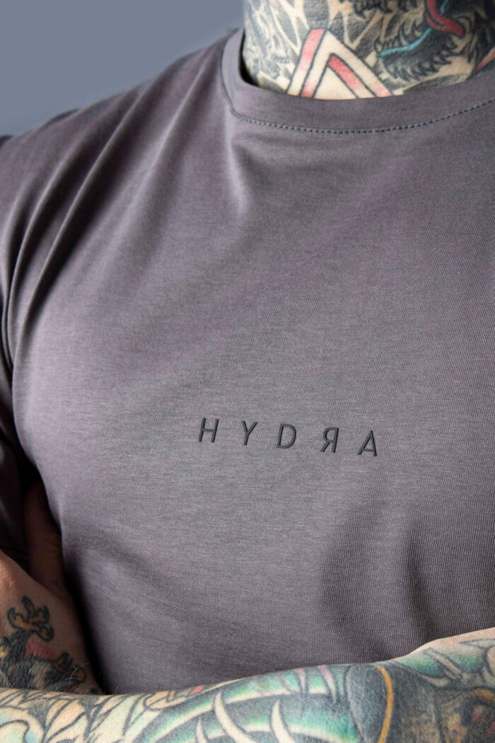 T-shirt Hydra Clothing LOGO PICCOLO CENTRALE Grigio – 86733